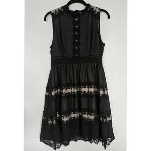 Anthropologie hd in paris Black And Nude Lace Dress
